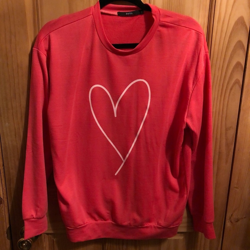 Zaful’s Pink Heart Sweater